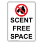 Portrait Scent Free Space Sign With Symbol NHEP-35305