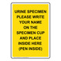 Portrait Urine Specimen Please Write Your Sign NHEP-35600_YLW