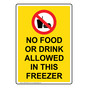 Portrait No Food Or Drink Allowed Sign With Symbol NHEP-35765_YLW