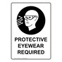 Portrait Protective Eyewear Required Sign With Symbol NHEP-35885