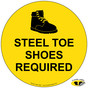 Steel Toe Shoes Required Floor Label NHE-18851