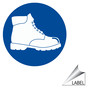 Safety Shoes Symbol Label for PPE LABEL_CIRCLE_36