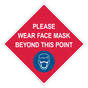 Please Wear Face Mask Beyond This Point Floor Label CS805060