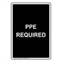 Portrait PPE Required Sign NHEP-36093_BLK