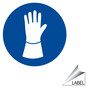 Gloves Welding Symbol Label for PPE LABEL_CIRCLE_32_a