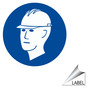 Hard Hat Symbol Label for PPE LABEL_CIRCLE_30-R
