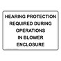 Hearing Protection Required During Operations Sign NHE-36259