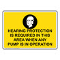 Hearing Protection Is Required Sign With Symbol NHE-36543_YLW
