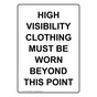 Portrait High Visibility Clothing Must Be Worn Sign NHEP-25058