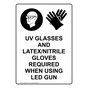 Portrait UV Glasses And Latex/Nitrile Sign With Symbol NHEP-36413