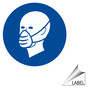 Face Mask Symbol Label for PPE LABEL_CIRCLE_29-R