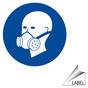Respirator Symbol Label for PPE LABEL_CIRCLE_31-R