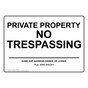Florida Private Property No Trespassing Sign NHE-36691-Florida