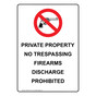 Portrait Private Property No Trespassing Sign With Symbol NHEP-36712