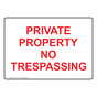 Private Property Sign for No Soliciting / Trespass TRE-13631