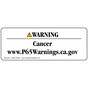 CA Prop 65 Cancer Warning Product Label CAWE-43044