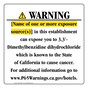 California Prop 65 Hotel Warning Sign CAWE-39611