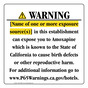 California Prop 65 Hotel Warning Sign CAWE-39672
