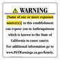 California Prop 65 Hotel Warning Sign CAWE-39681