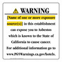 California Prop 65 Hotel Warning Sign CAWE-39688