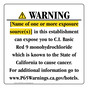 California Prop 65 Hotel Warning Sign CAWE-39746