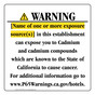 California Prop 65 Hotel Warning Sign CAWE-39753