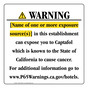California Prop 65 Hotel Warning Sign CAWE-39755