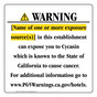 California Prop 65 Hotel Warning Sign CAWE-39818