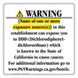 California Prop 65 Hotel Warning Sign CAWE-39837
