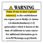 California Prop 65 Hotel Warning Sign CAWE-40047
