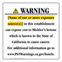 California Prop 65 Hotel Warning Sign CAWE-40083