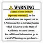 California Prop 65 Hotel Warning Sign CAWE-40159