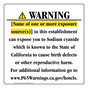 California Prop 65 Hotel Warning Sign CAWE-40364