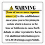 California Prop 65 Hotel Warning Sign CAWE-40372