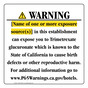 California Prop 65 Hotel Warning Sign CAWE-40432
