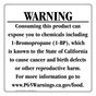 California Prop 65 Food Warning Sign CAWE-40488