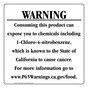 California Prop 65 Food Warning Sign CAWE-40489