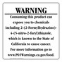 California Prop 65 Food Warning Sign CAWE-40493