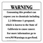 California Prop 65 Food Warning Sign CAWE-40496