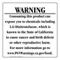 California Prop 65 Food Warning Sign CAWE-40509