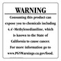 California Prop 65 Food Warning Sign CAWE-40546