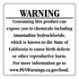 California Prop 65 Food Warning Sign CAWE-40586