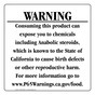 California Prop 65 Food Warning Sign CAWE-40596