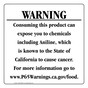 California Prop 65 Food Warning Sign CAWE-40600