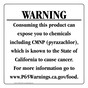 California Prop 65 Food Warning Sign CAWE-40725