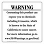California Prop 65 Food Warning Sign CAWE-40736