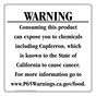 California Prop 65 Food Warning Sign CAWE-40738
