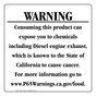 California Prop 65 Food Warning Sign CAWE-40790