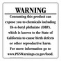 California Prop 65 Food Warning Sign CAWE-40805