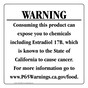 California Prop 65 Food Warning Sign CAWE-40833